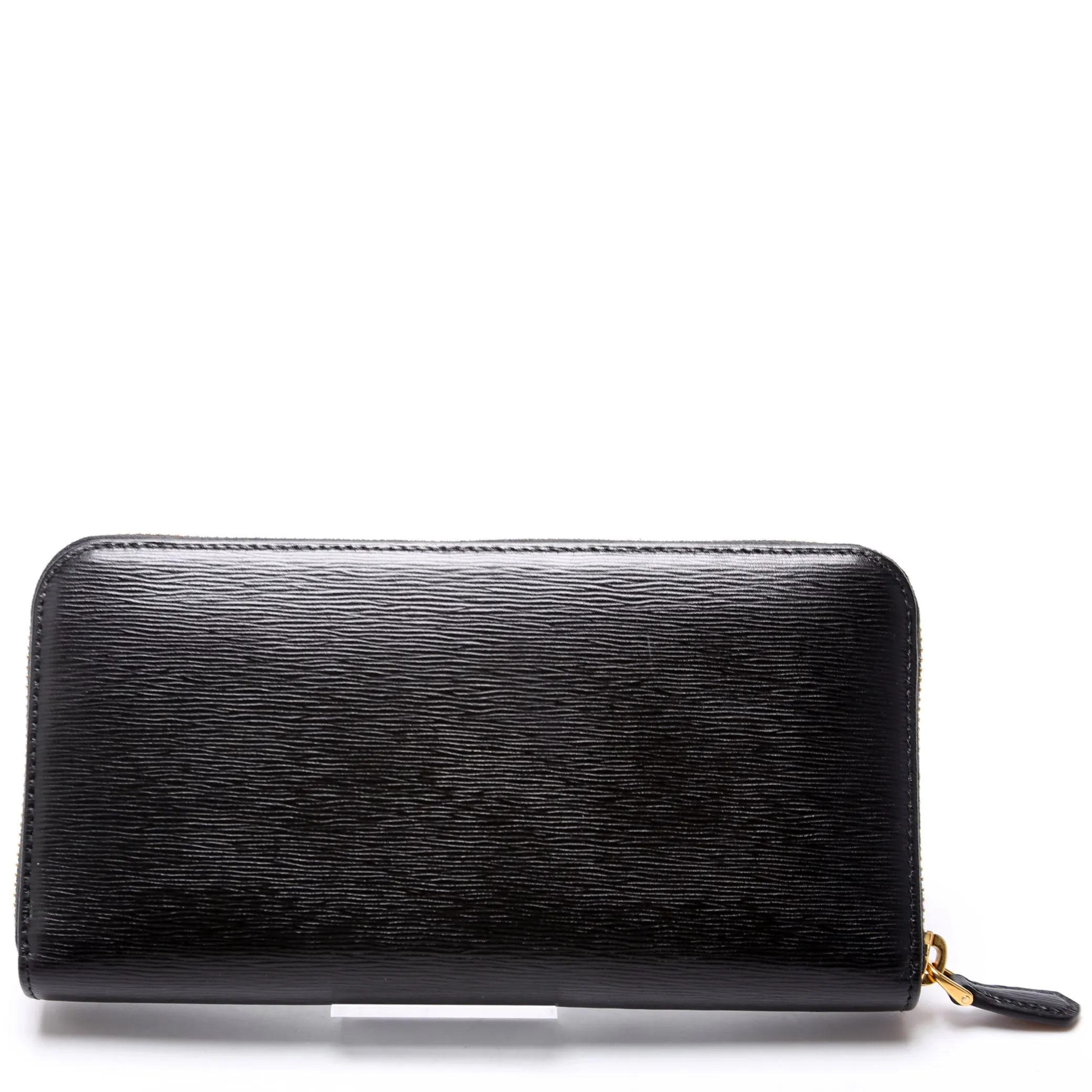 1ML506 Vitello Move Zip Around Long Wallet Black