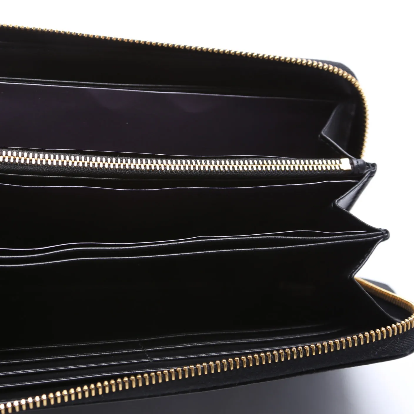 1ML506 Vitello Move Zip Around Long Wallet Black
