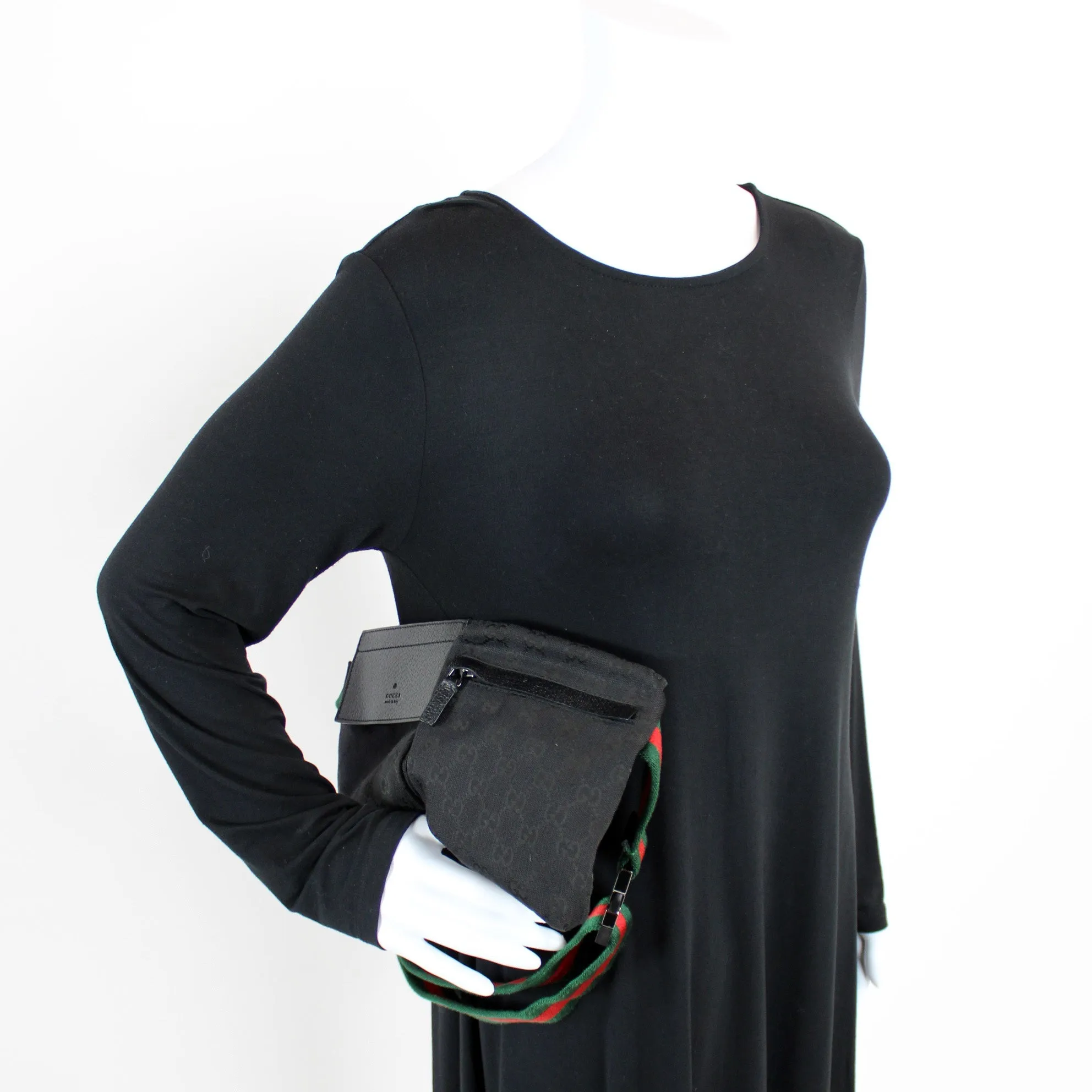 28566 GG Coated Canvas Waist Bag
