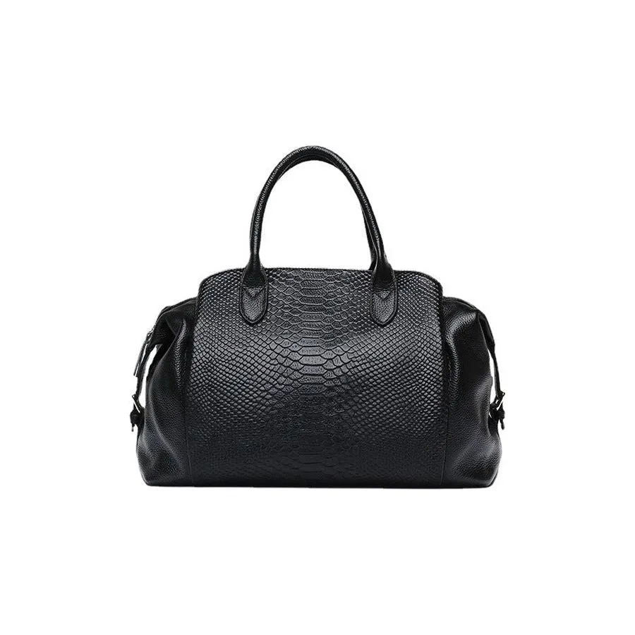AlliLuxe Chic Alligator Pattern Leather Shoulder Bag