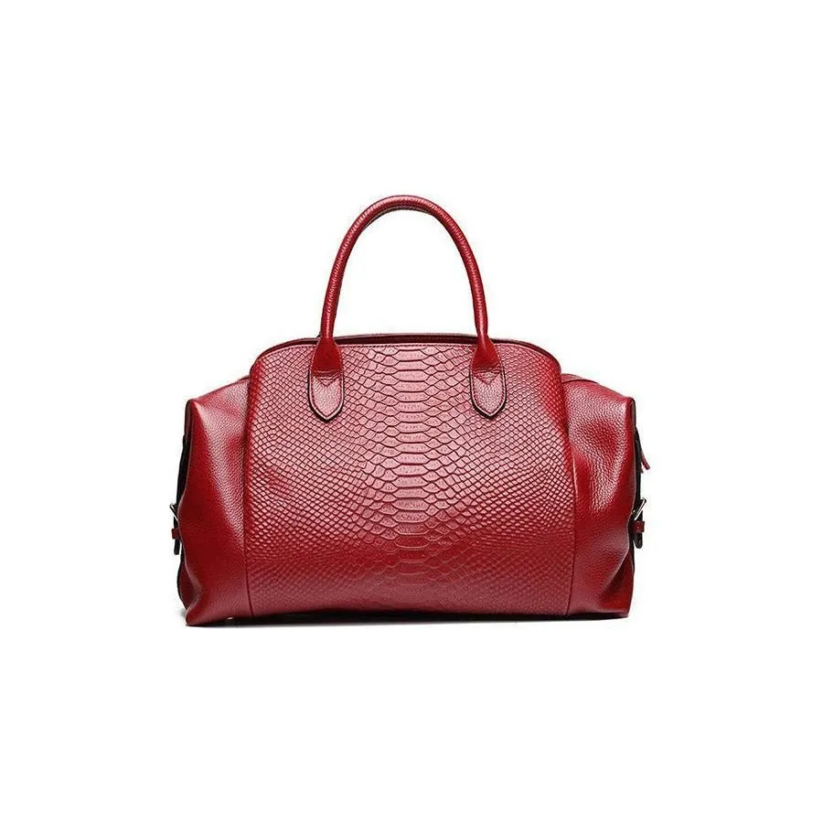 AlliLuxe Chic Alligator Pattern Leather Shoulder Bag