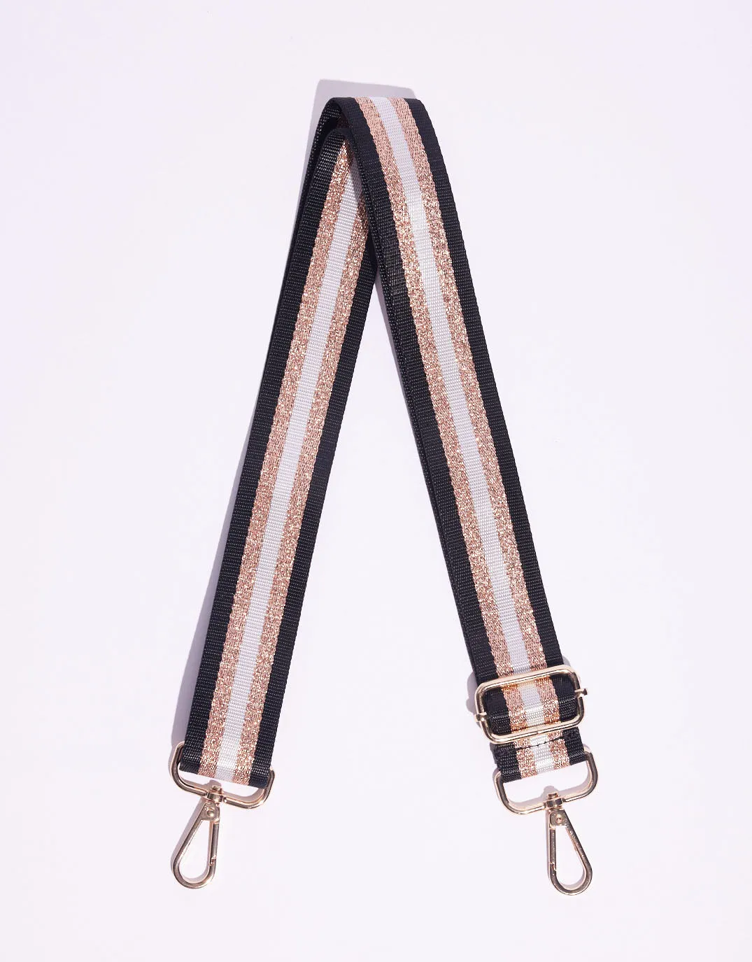 Bag Strap Stripe - Black/Bronze/White