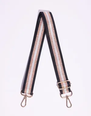 Bag Strap Stripe - Black/Bronze/White