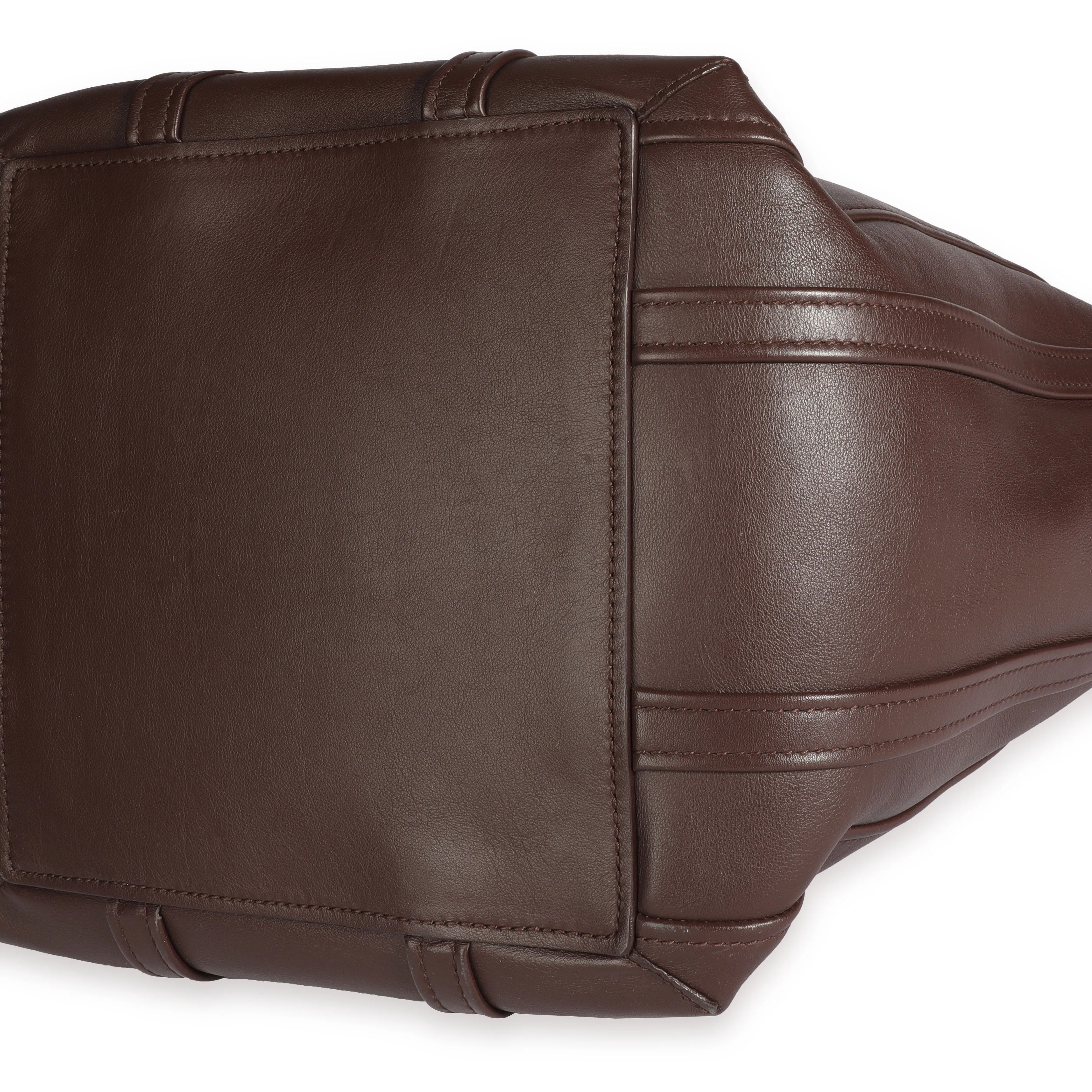 Balenciaga Marron Leather Large Laundry Cabas Tote