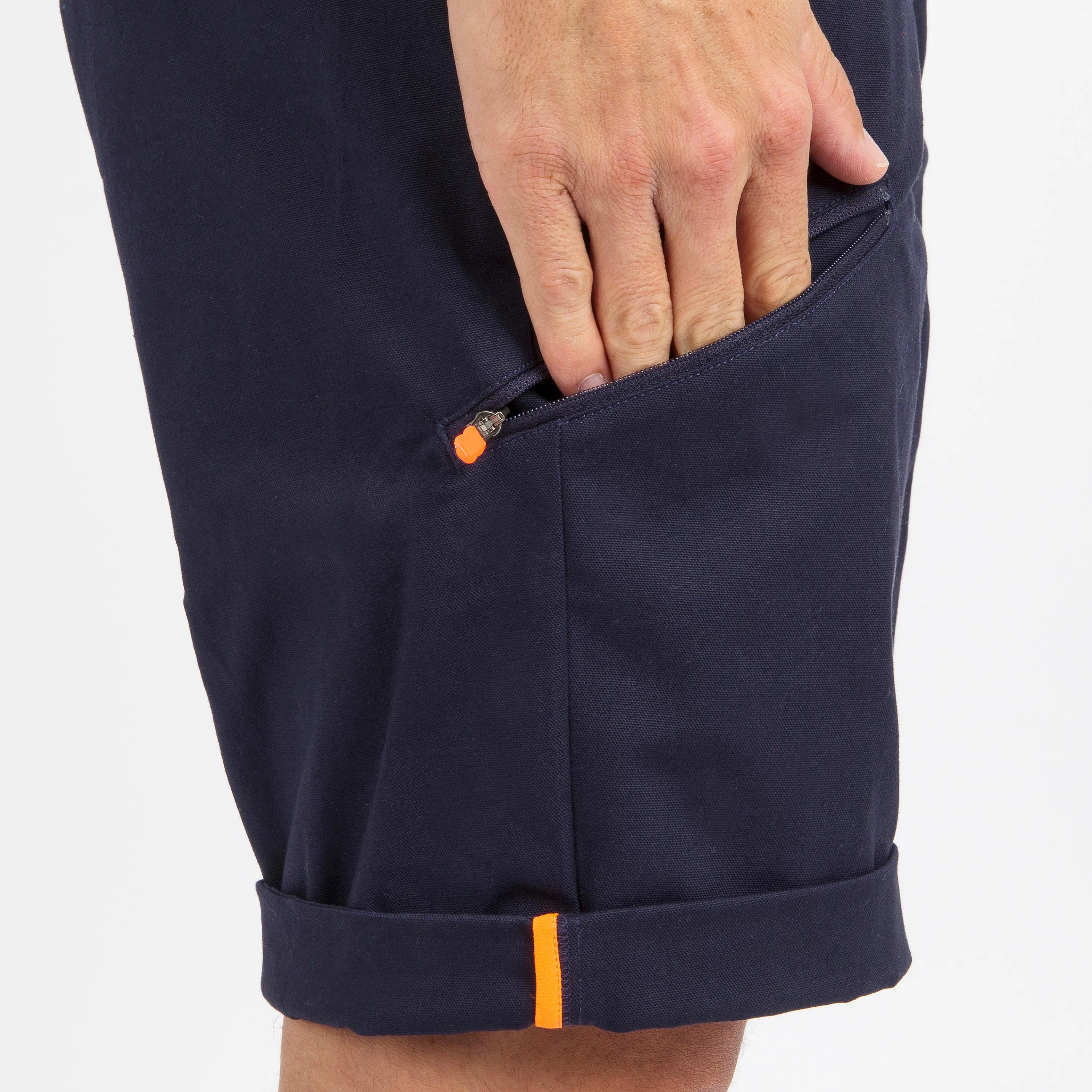 Bermuda shorts men's sailing durable 100 dark blue TRIBORD, black blue