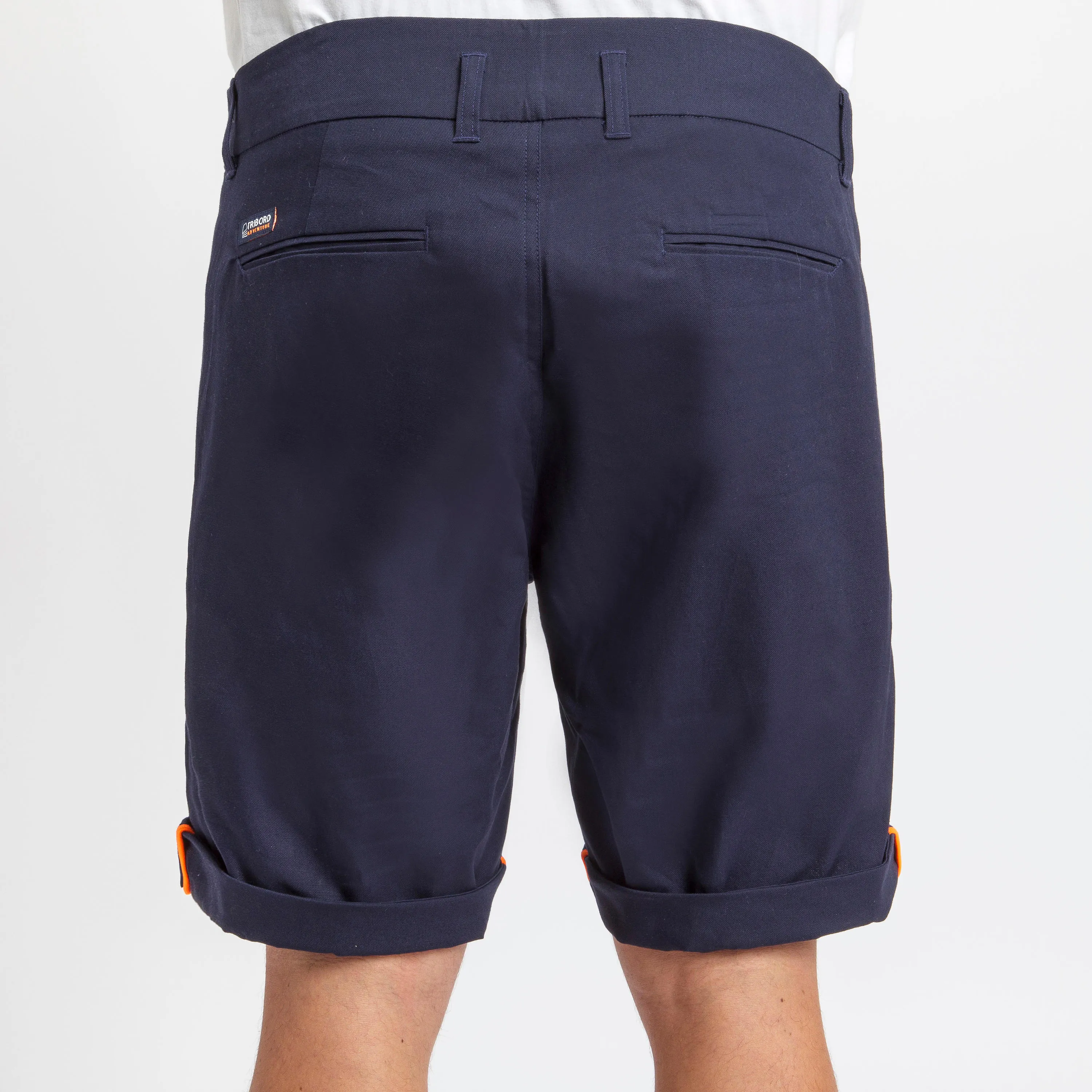 Bermuda shorts men's sailing durable 100 dark blue TRIBORD, black blue