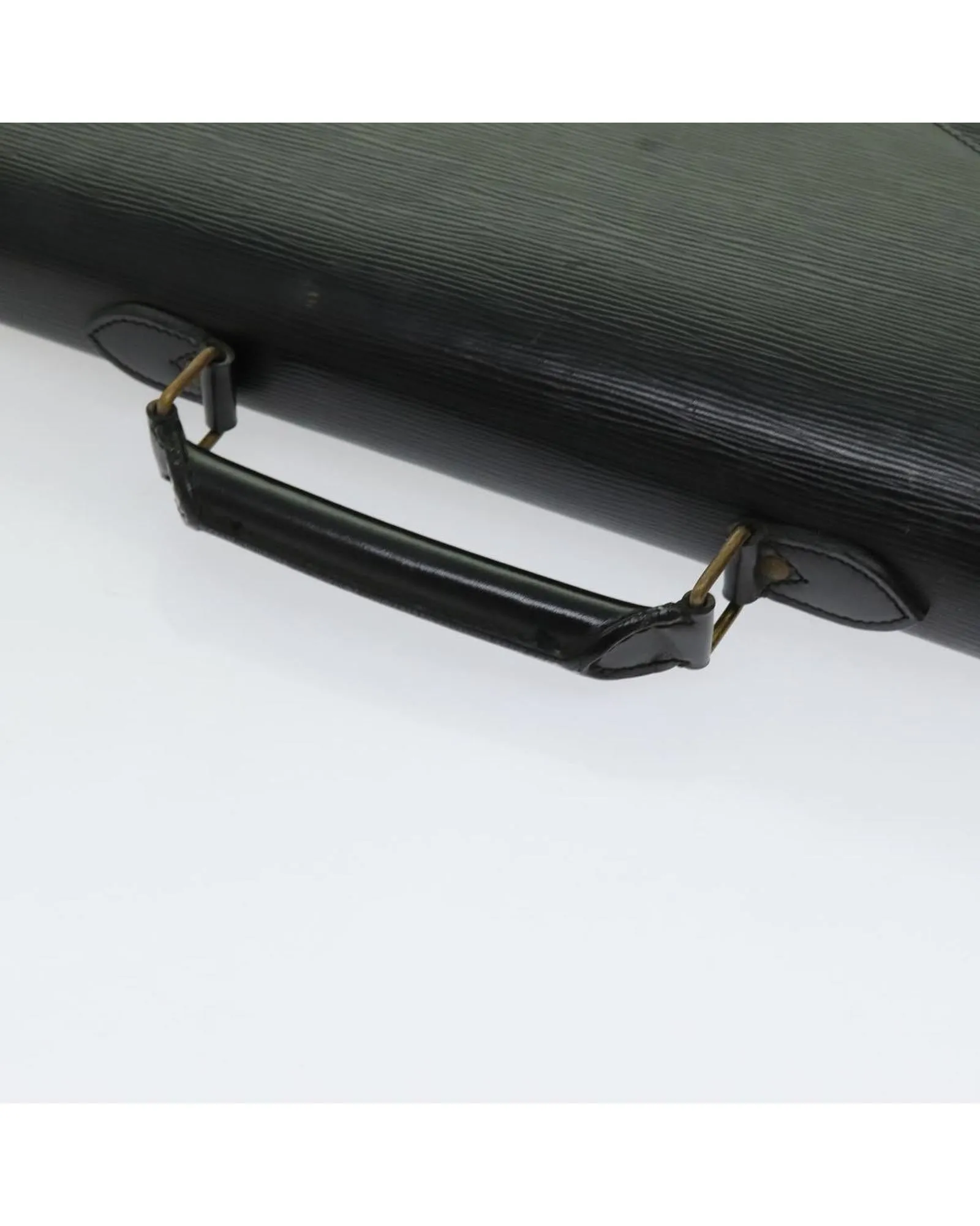 Black Epi Leather Business Bag with Key Accessory