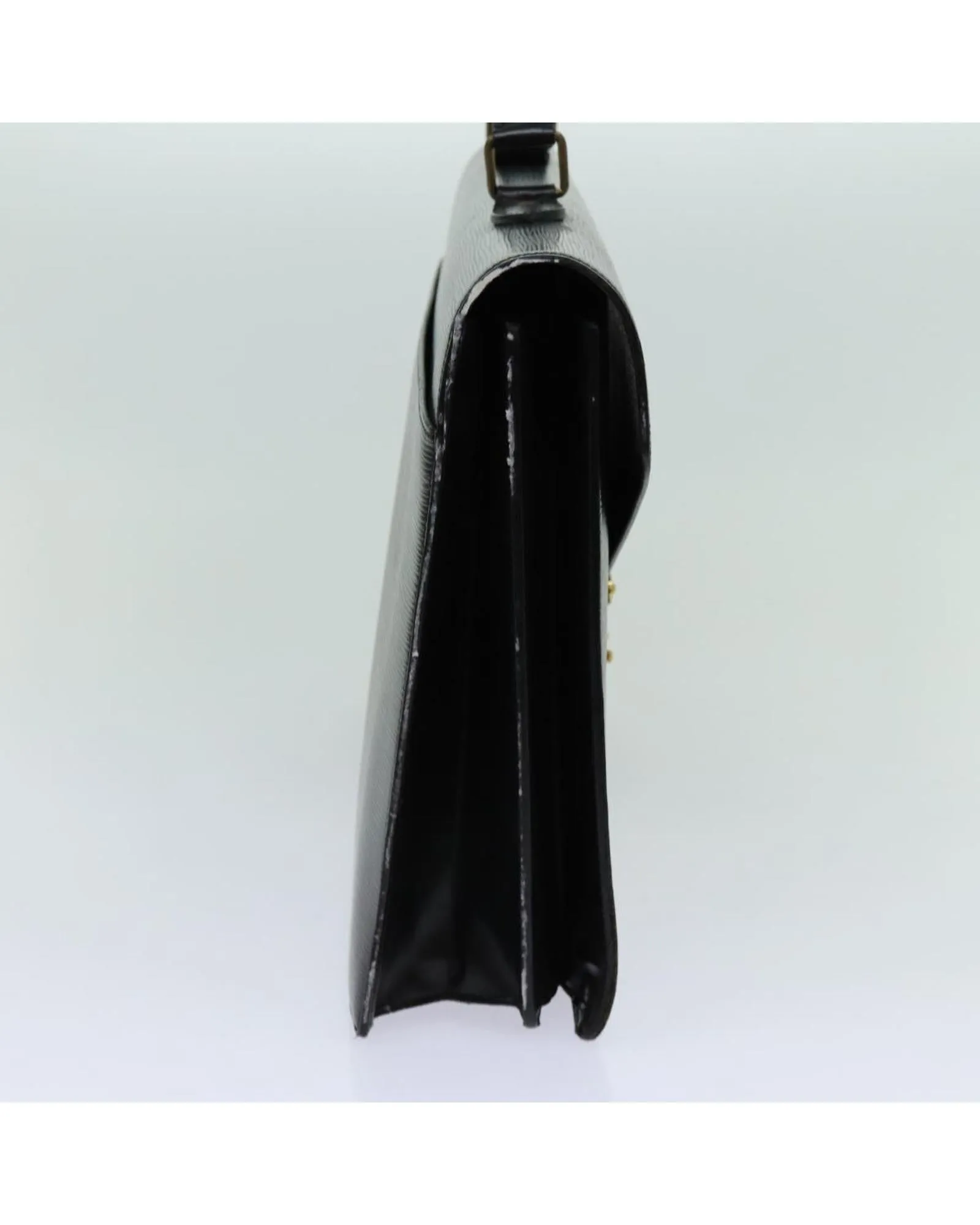 Black Epi Leather Business Bag with Key Accessory