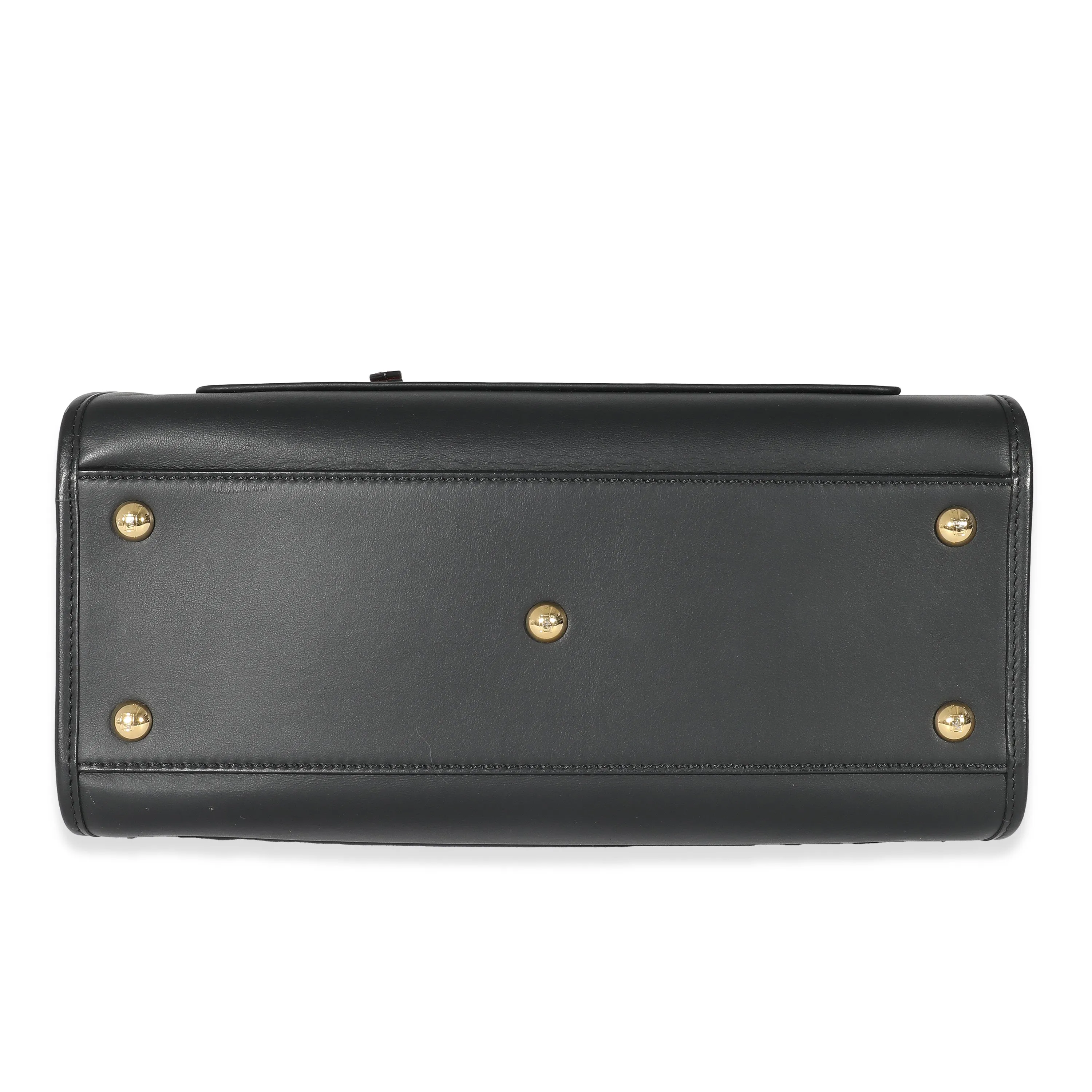 Black Zucca Embossed Leather Small Runaway Satchel