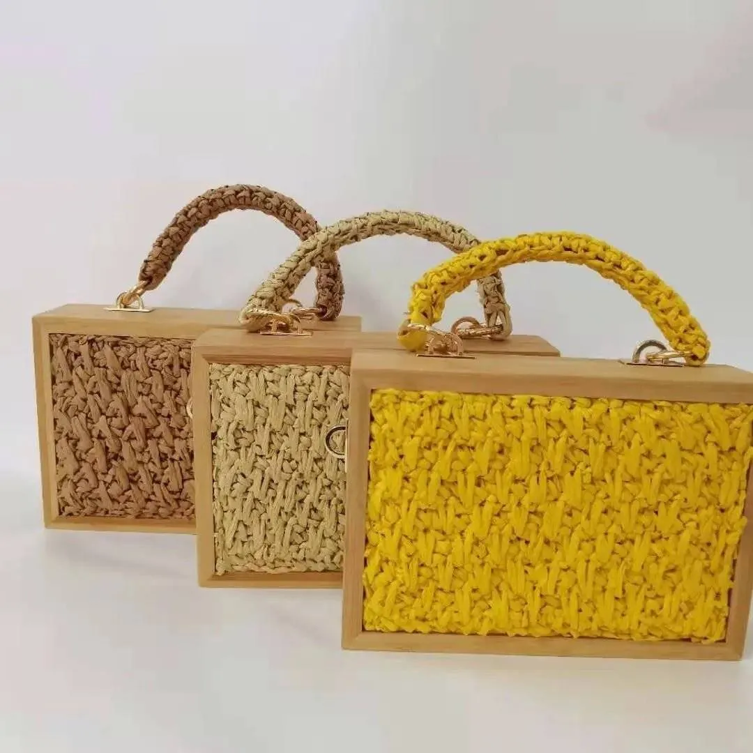 Boho Chic Bamboo Tassel Woven Crossbody Bag