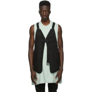 Boris Bidjan Saberi Black Vinyl Cotton Bag 2 Vest