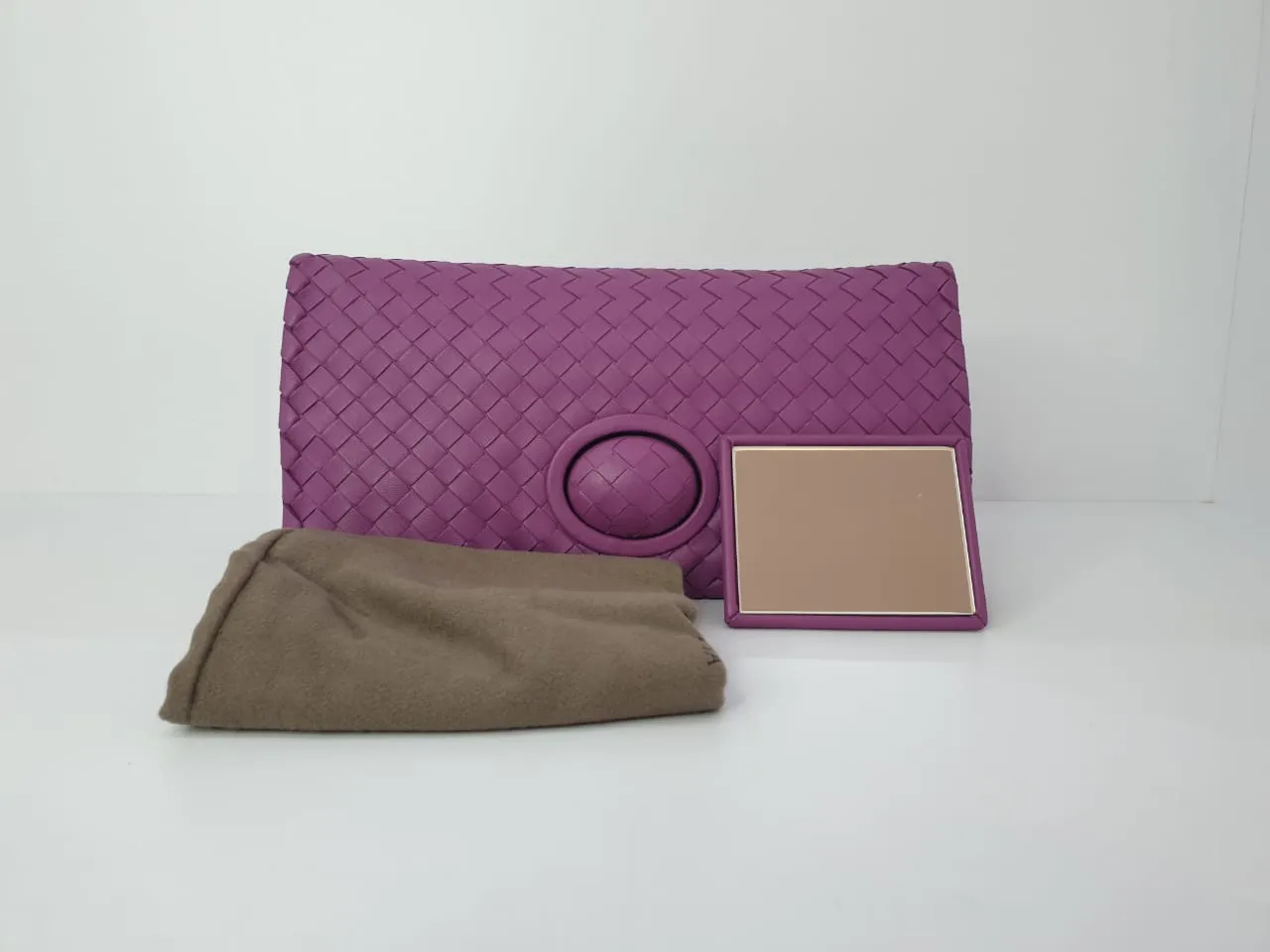 BOTTEGA VENETA B05724375E PURPLE INTERECCIATO CLUTCH