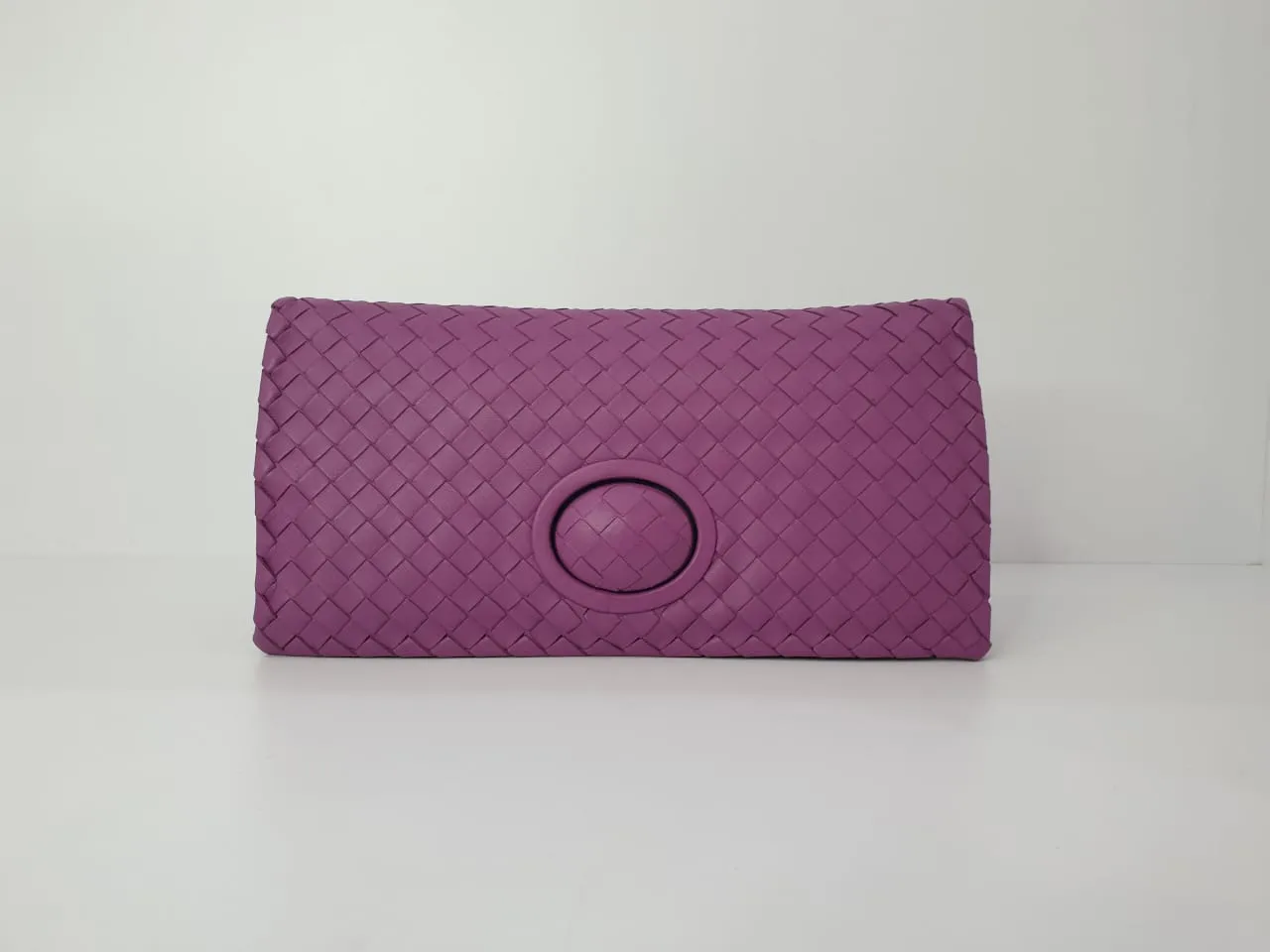 BOTTEGA VENETA B05724375E PURPLE INTERECCIATO CLUTCH