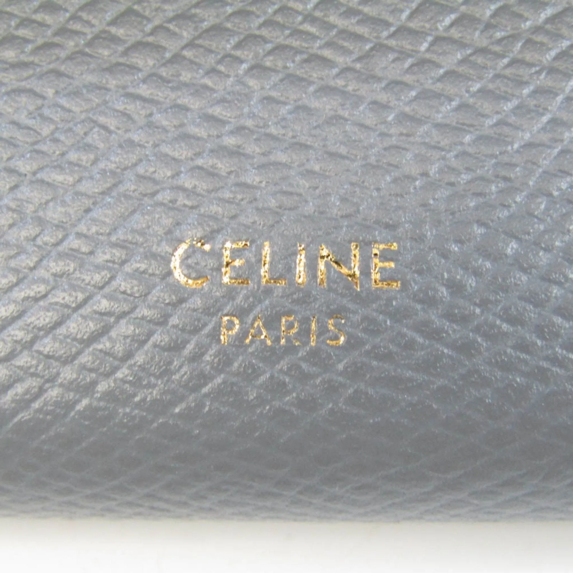 Celine Large Flap Wallet 10B563BEL Women's Calfskin Long Wallet [bi-fold] Gray