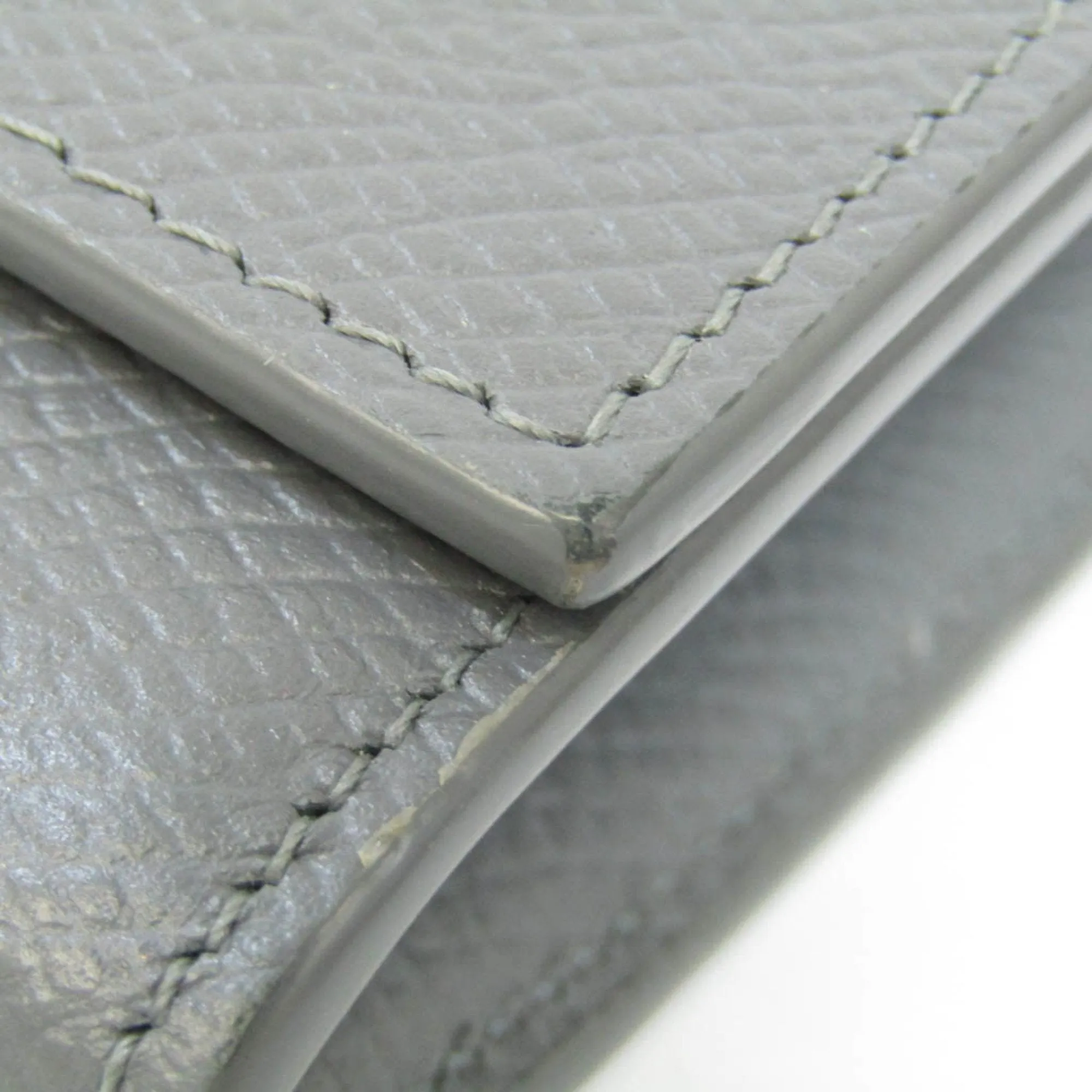 Celine Large Flap Wallet 10B563BEL Women's Calfskin Long Wallet [bi-fold] Gray