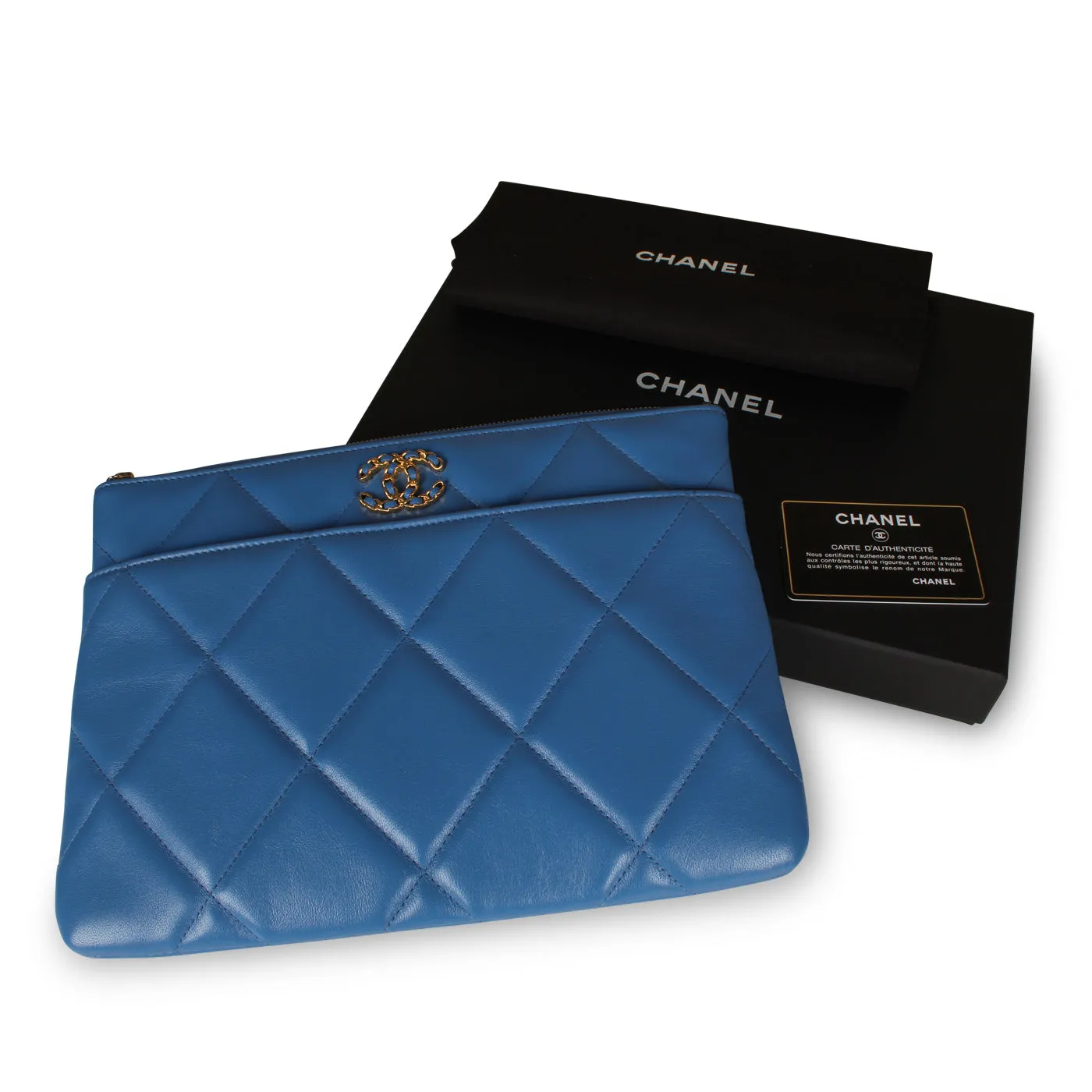 Chanel 19 Flap Clutch - Royal Blue