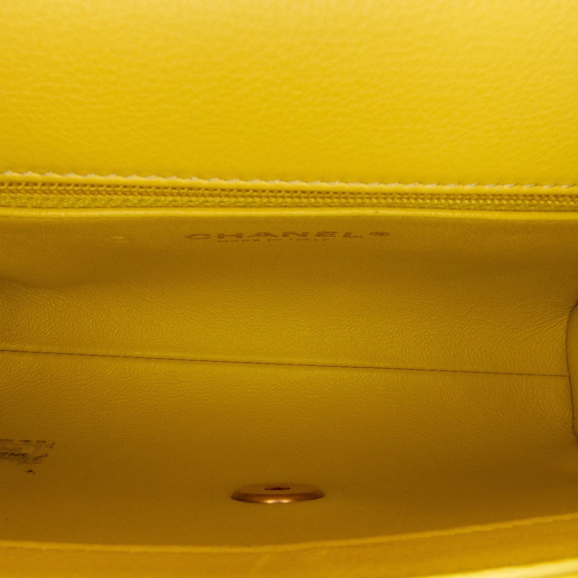 Chanel Coco Belt Bag Yellow Chevron Lambskin Gold