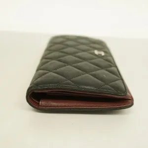 CHANEL   Matelasse Long Wallet Silver Metal Fittings Women's Lambskin