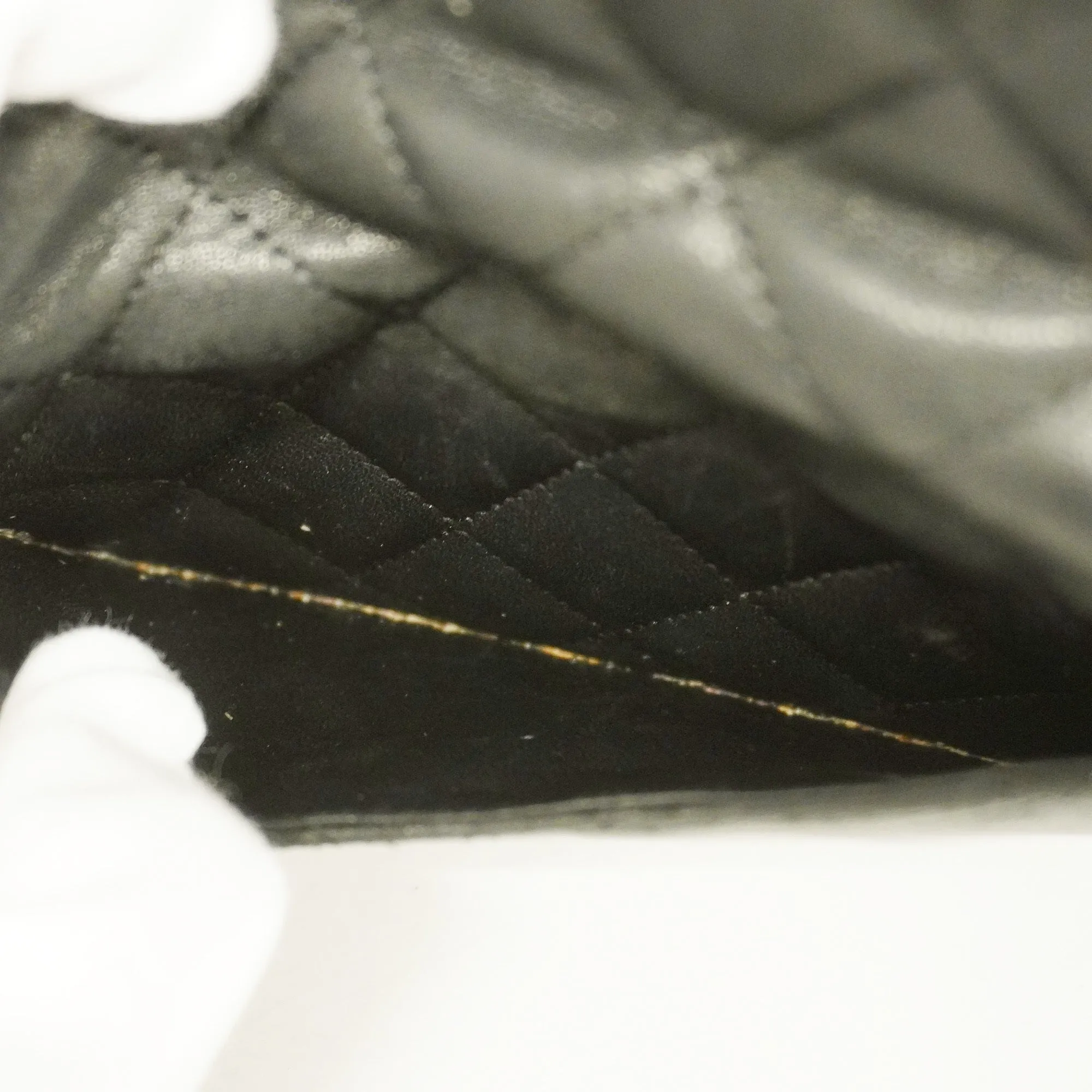 CHANEL   Matelasse Long Wallet Silver Metal Fittings Women's Lambskin