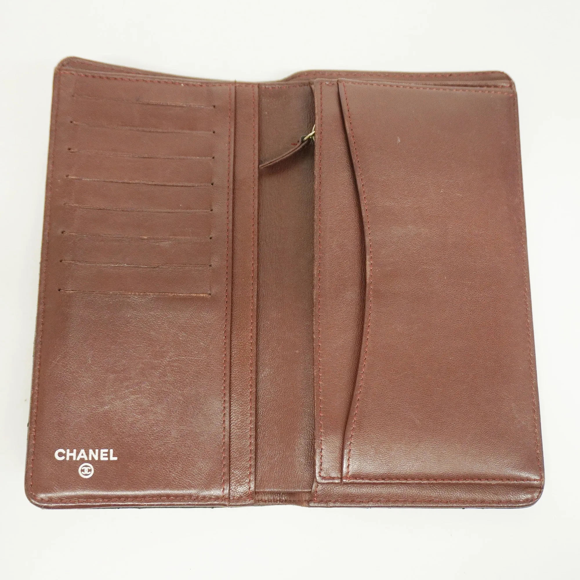 CHANEL   Matelasse Long Wallet Silver Metal Fittings Women's Lambskin