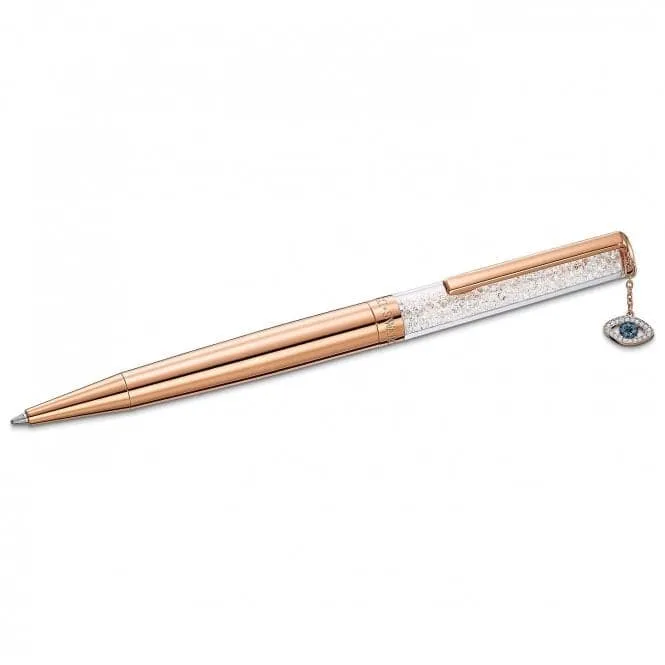 Crystalline Evil Eye Ballpoint Pen, White Rose Gold-tone plated 5553337