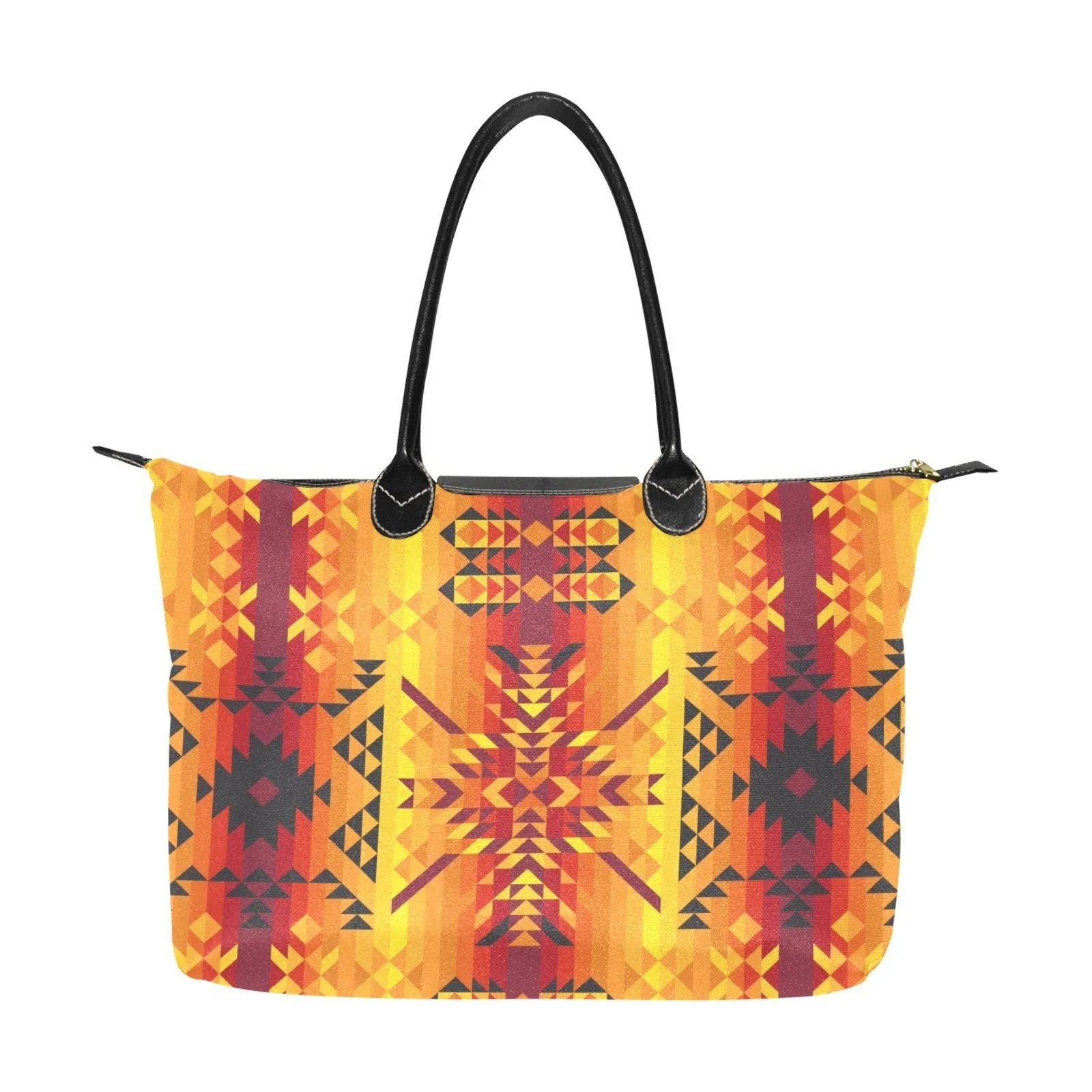 Desert Geo Yellow Red Single-Shoulder Lady Handbag