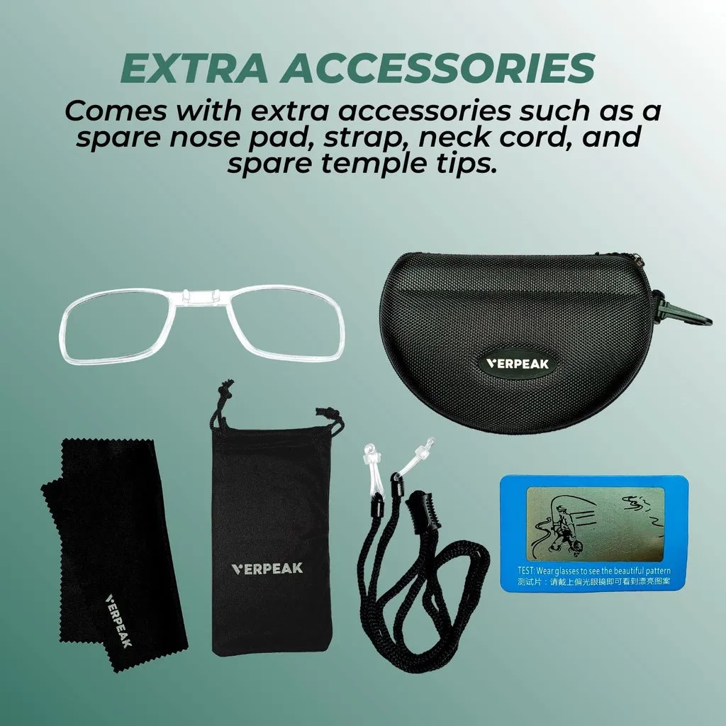 Durable UV400 Sport Sunglasses with 5 Lenses, Verpeak
