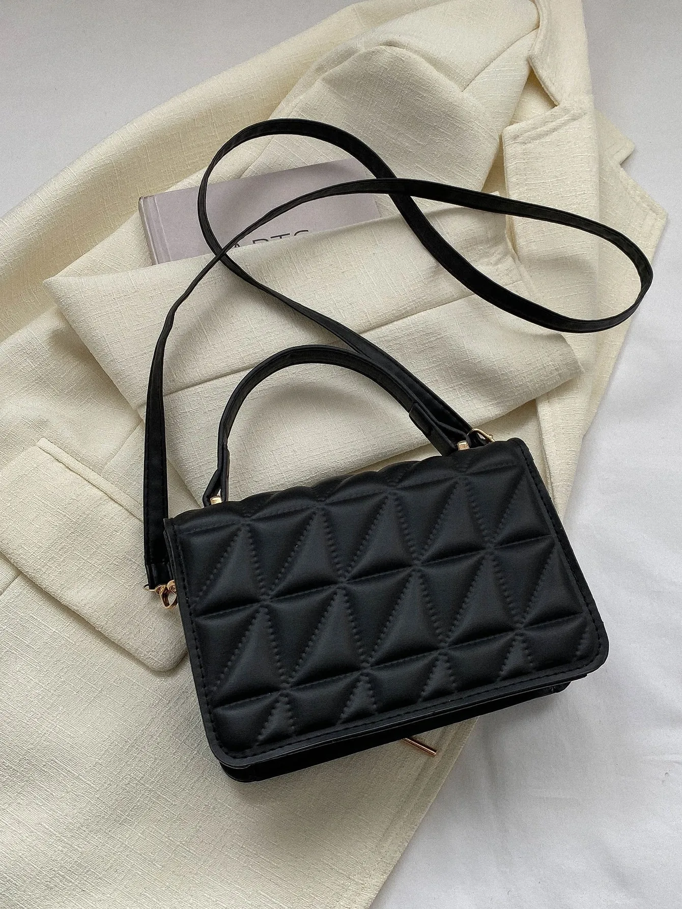 Exquisite,Elegant Portable Mini Stylish Flap Top Handle Bag With Adjustable Shoulder Strap For Female,For Lady Best Personalized Gifts For Women, Mom & Girlfriends