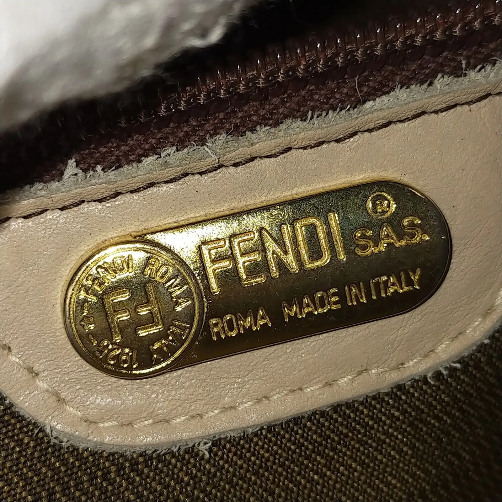 Fendi quilted 'pasta' pink lambskin leather satchel w gold metal handles