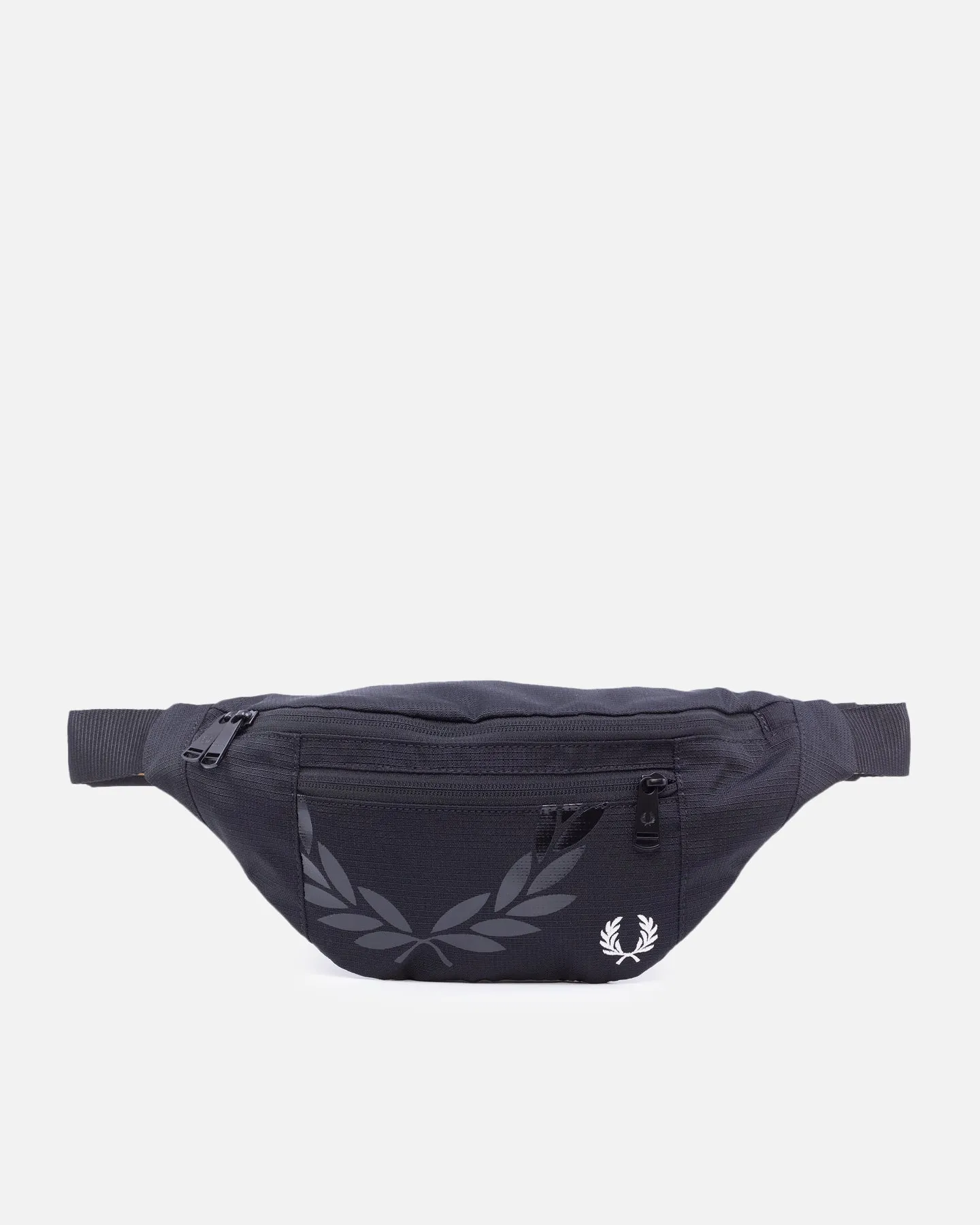 Fred Perry Printed Laurel Wreath Ripstop Waist Bag Black