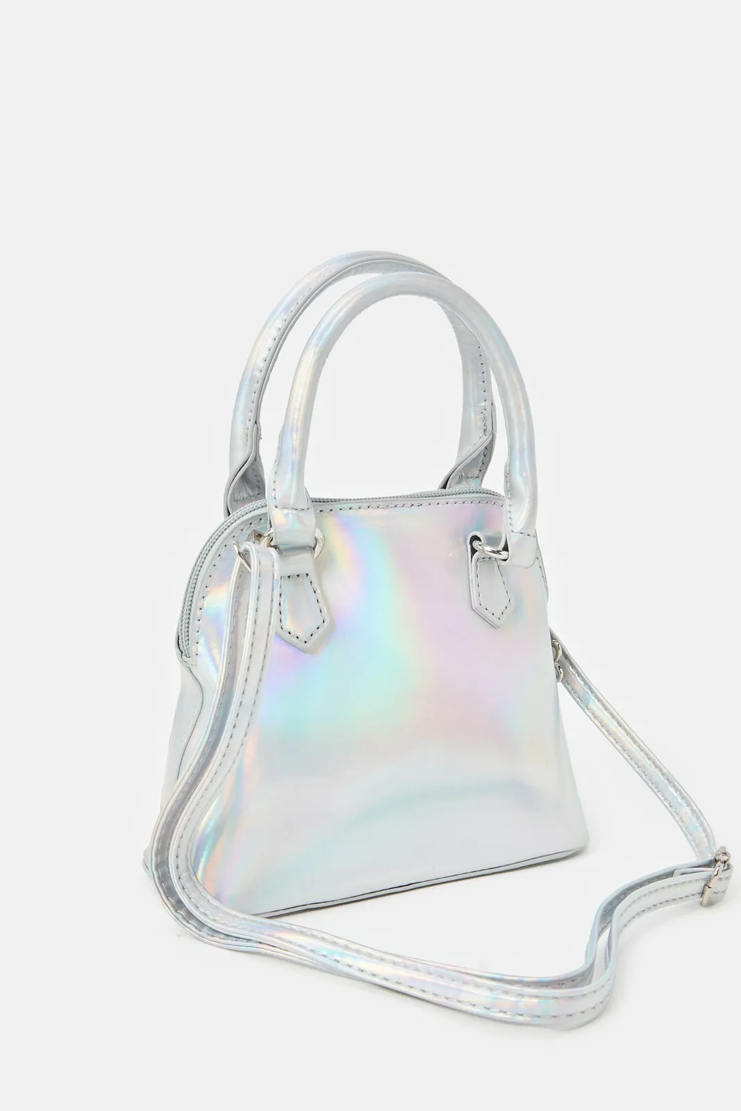 Girls Silver Cross Body Bag