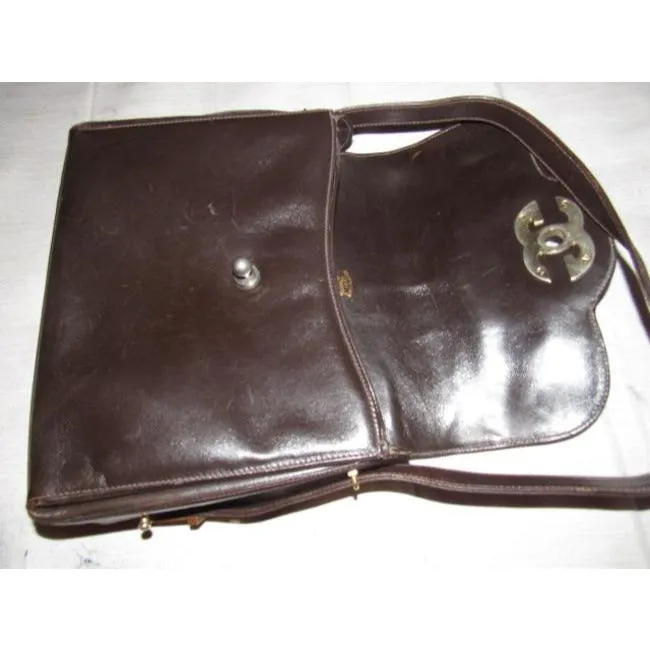 Gucci Vintage Pursesdesigner Purses Rich Brown Leather Satchel