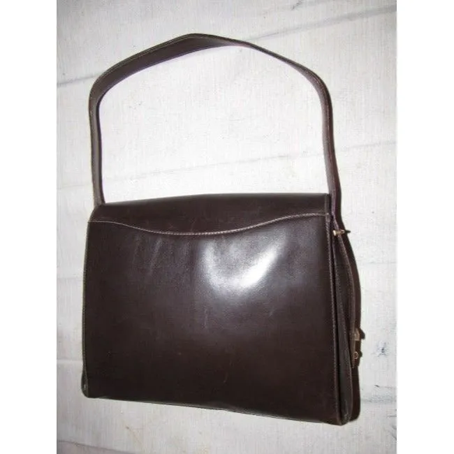 Gucci Vintage Pursesdesigner Purses Rich Brown Leather Satchel