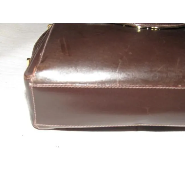 Gucci Vintage Pursesdesigner Purses Rich Brown Leather Satchel