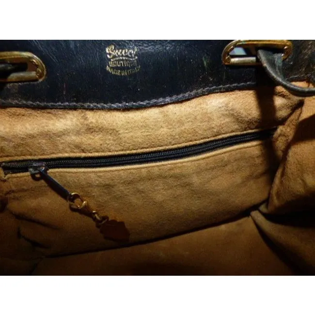 Gucci Webby Drawstring Pursesdesigner Purses Navy Leather And Gg Leather Satchel
