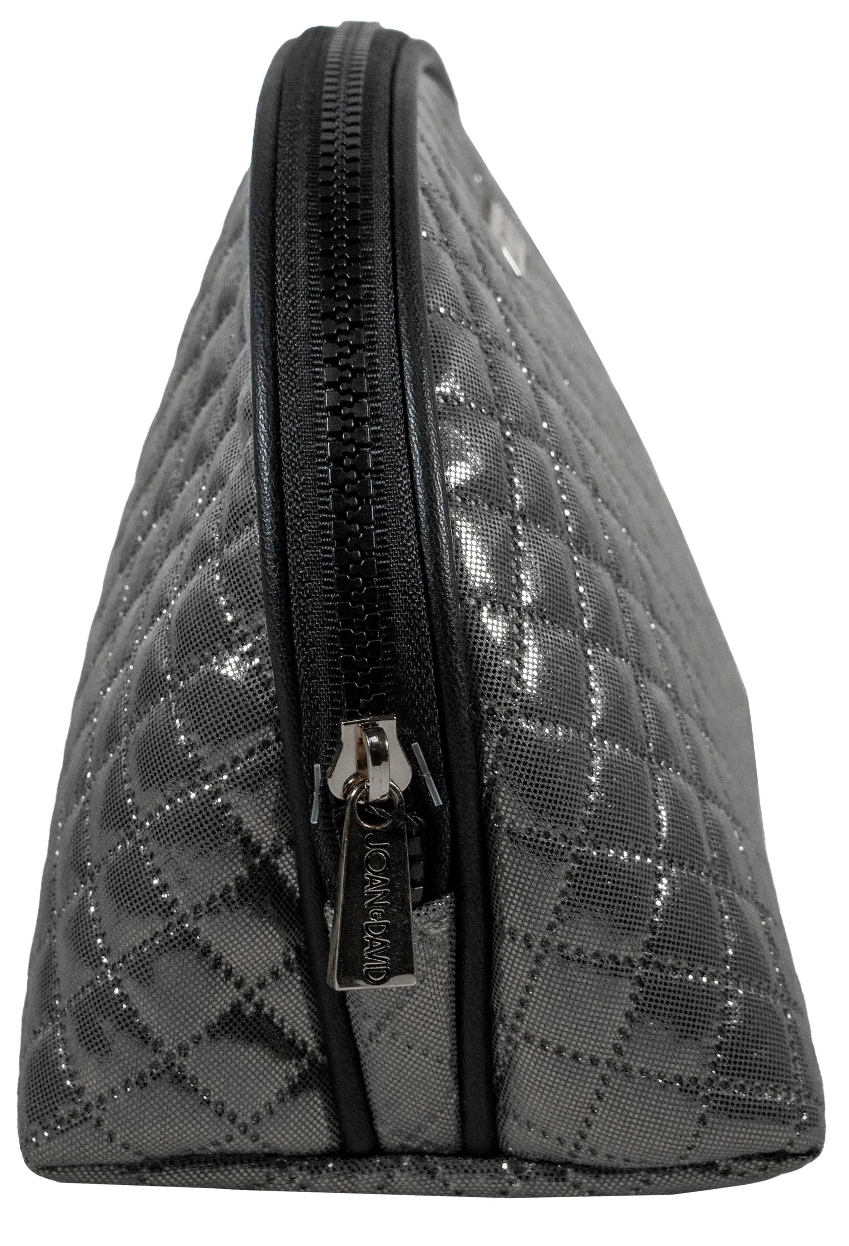 Joan & David Diamond Metallic Dome Cosmetic Bag