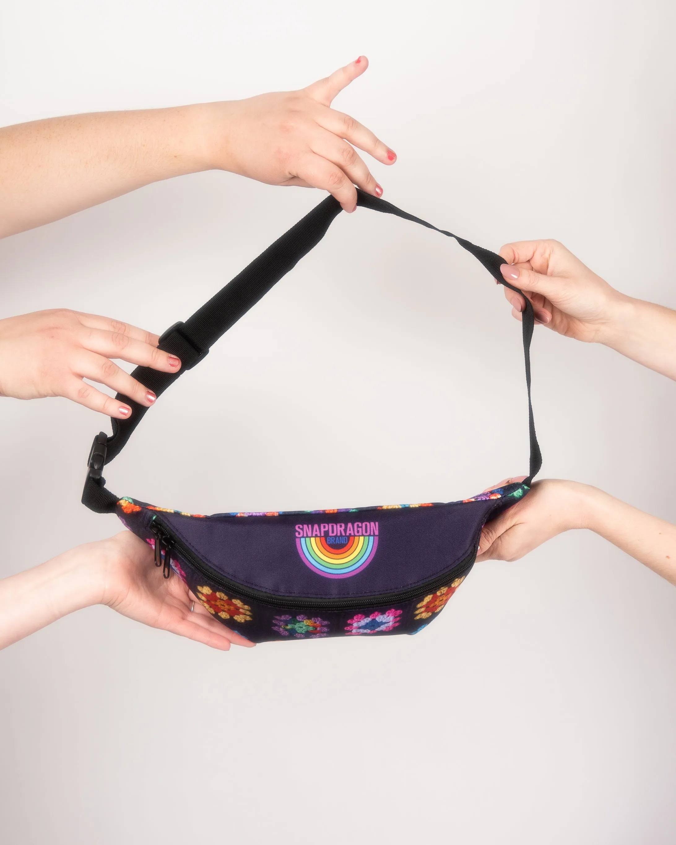 'Kaleidoscope' Classic Granny Square Print Fanny Pack