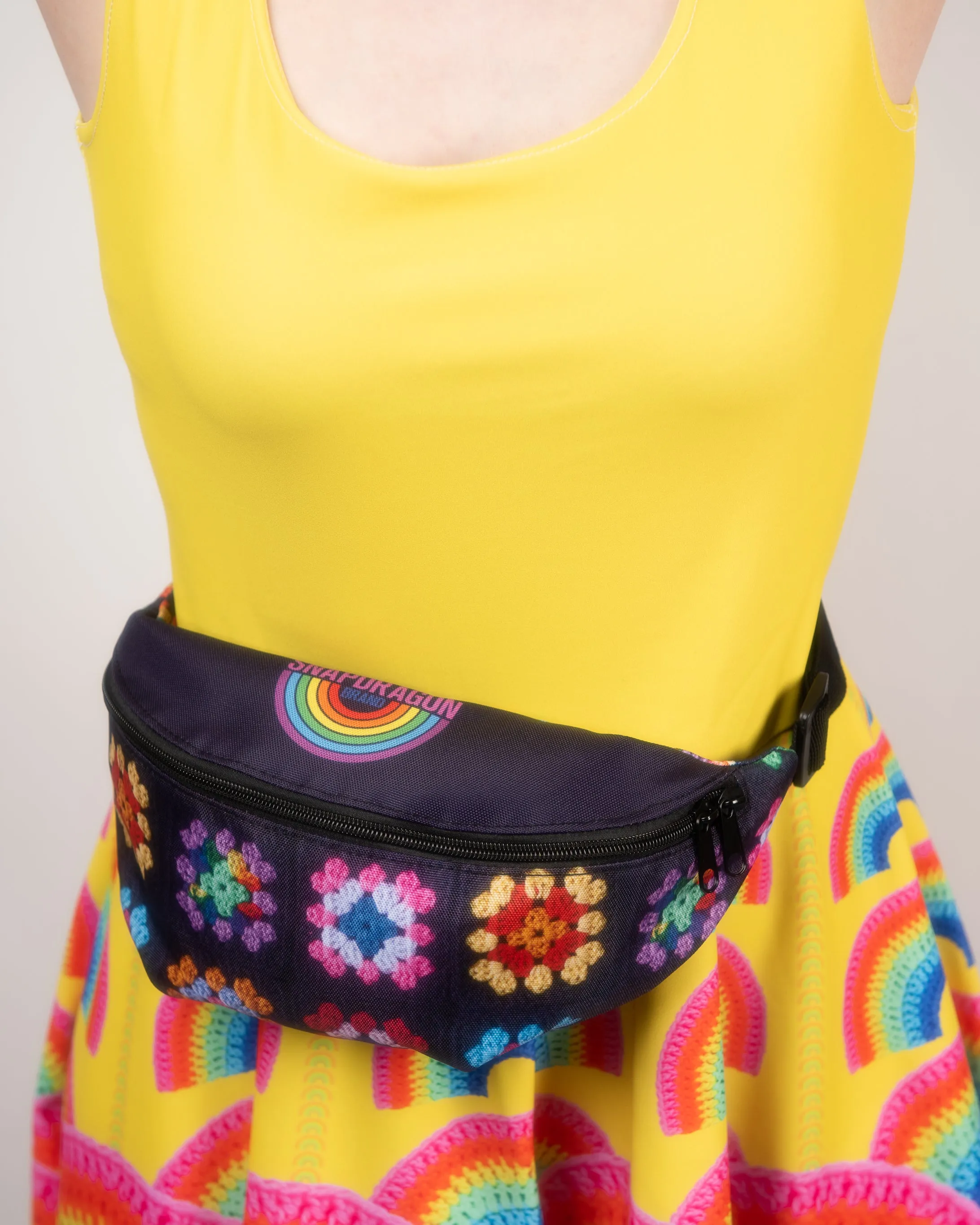 'Kaleidoscope' Classic Granny Square Print Fanny Pack