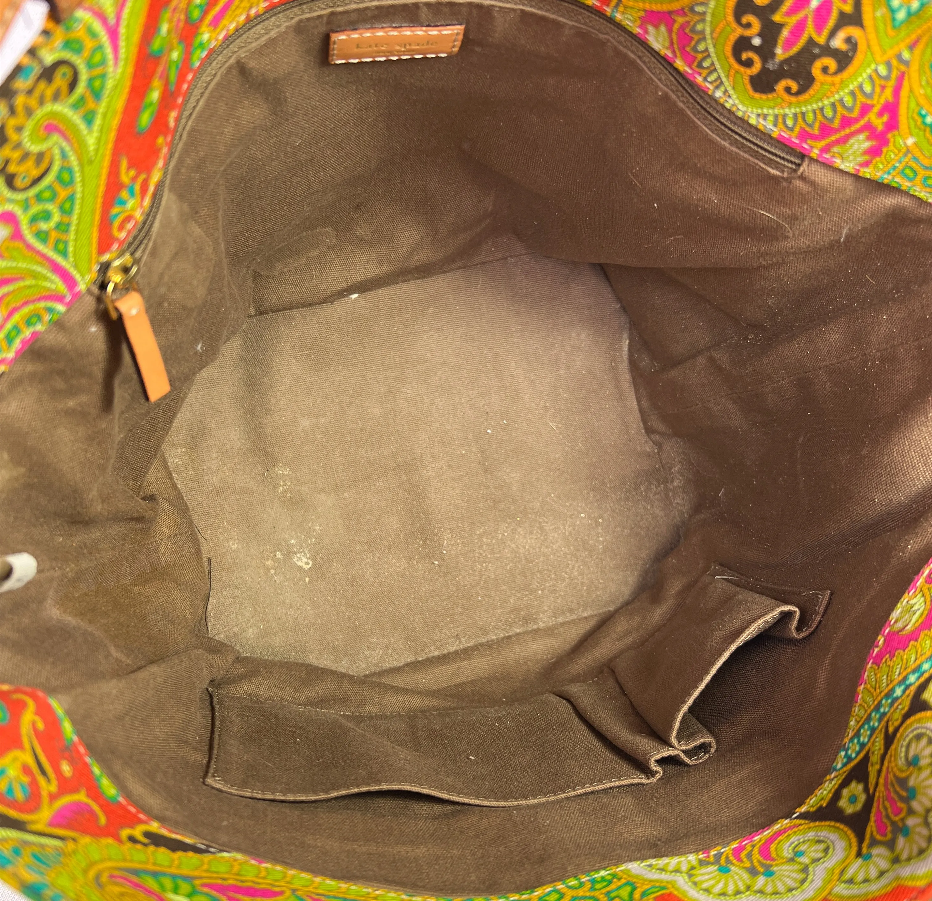 Kate Spade multi color paisley print bag