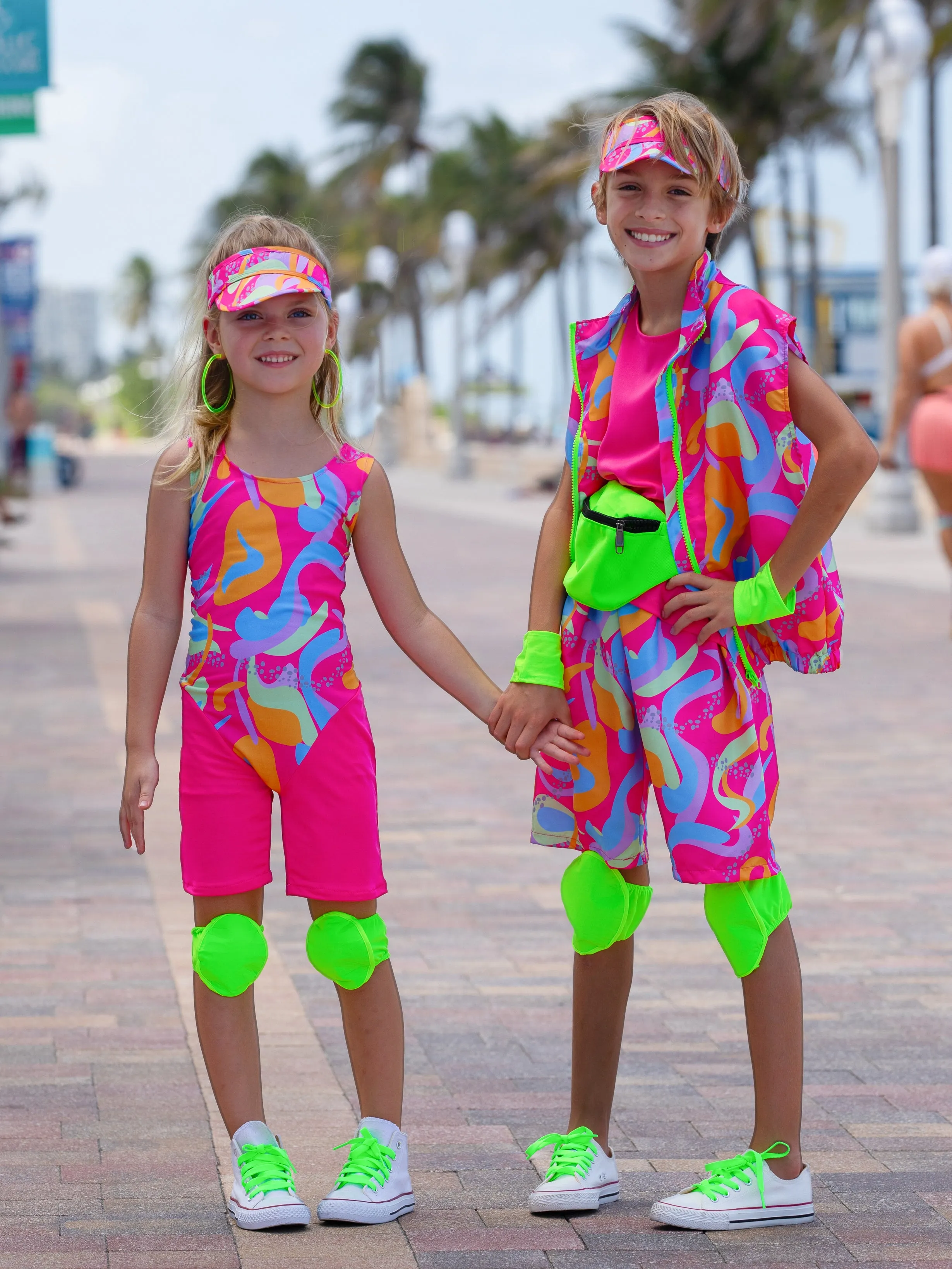 Kids Barbie and Ken Rollerblade Inspired Halloween Costume