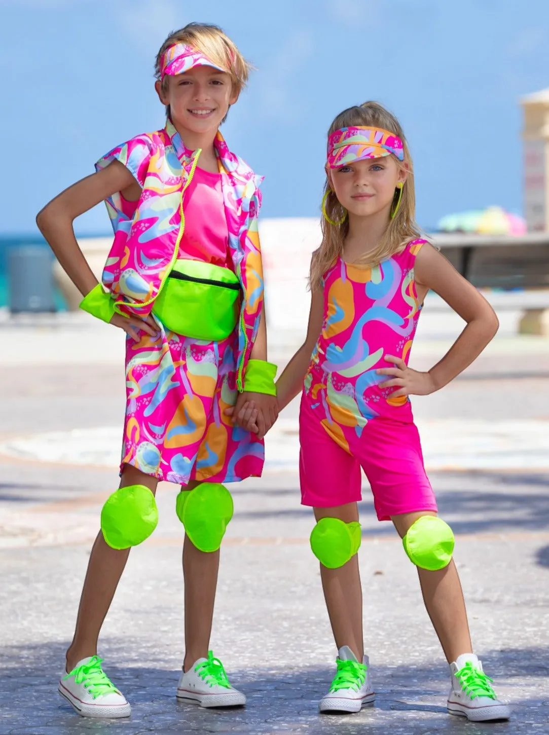 Kids Barbie and Ken Rollerblade Inspired Halloween Costume