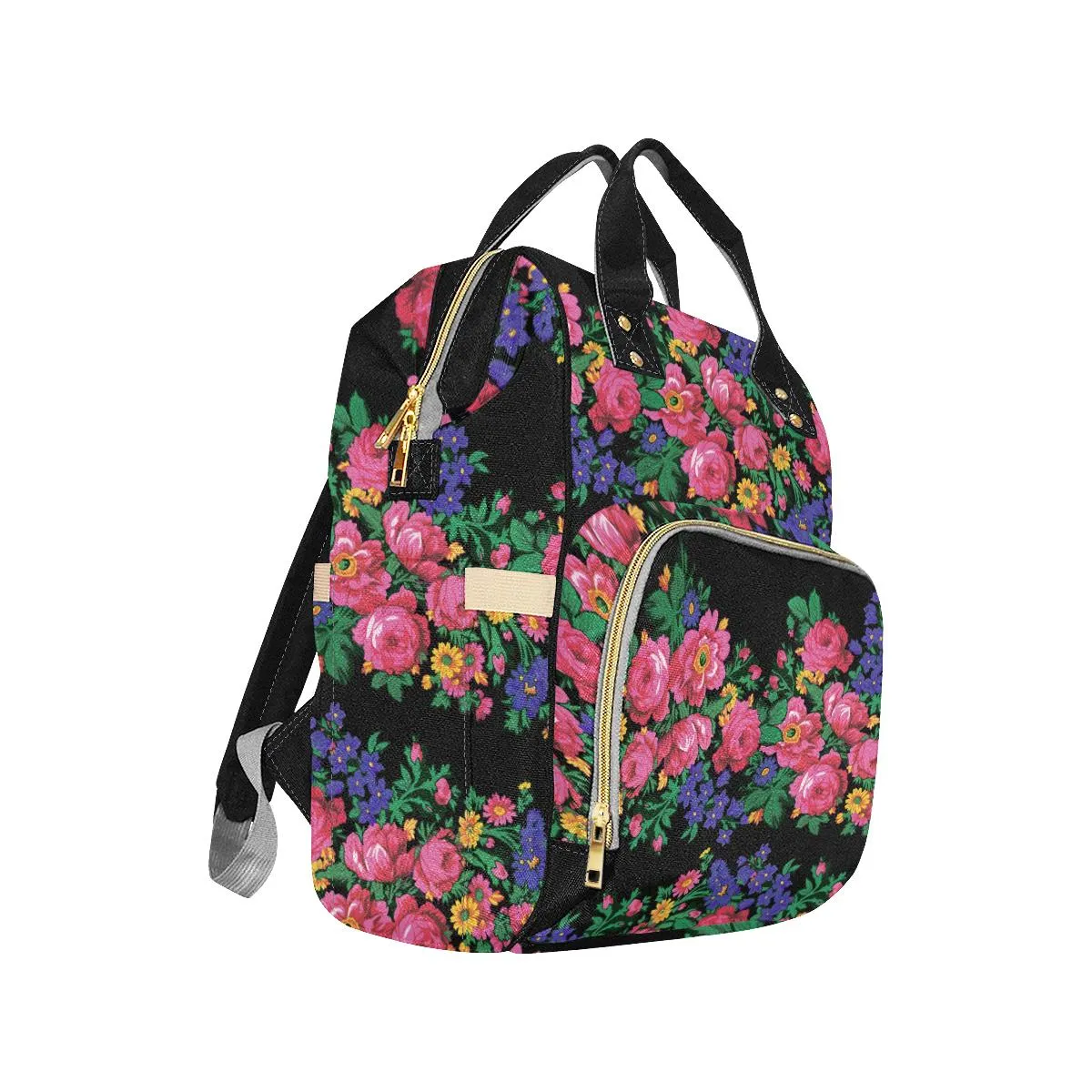 Kokum's Revenge-Black Multi-Function Diaper Backpack