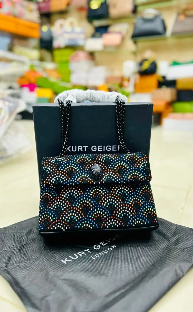 Kurt Geiger Official Model Bag for Women (black multi color)