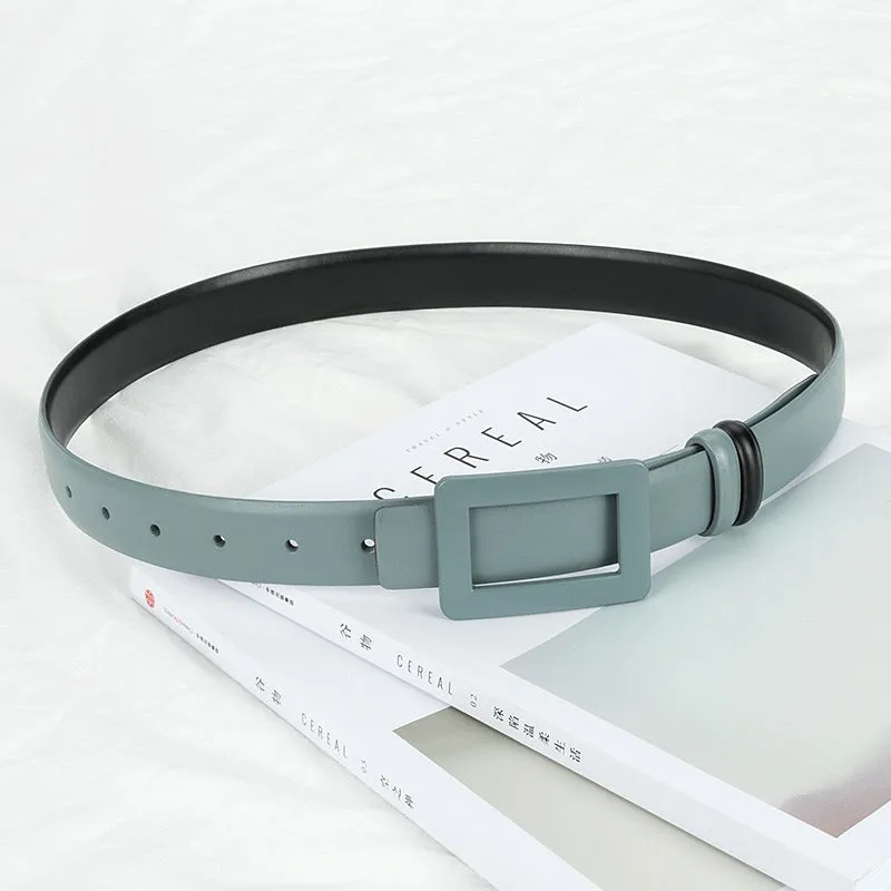 Leather Belt Wide Jeans Decorative Band Waist Seal Dress Versatile Two-Layer Women's