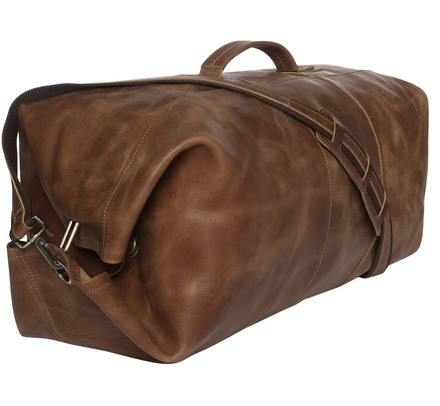 Leather Military Duffle Bag 24"