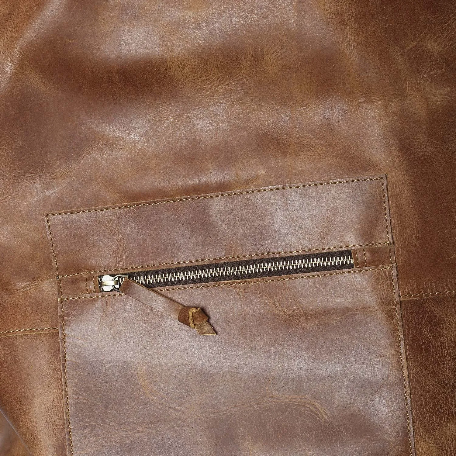 Leather Military Duffle Bag 24"