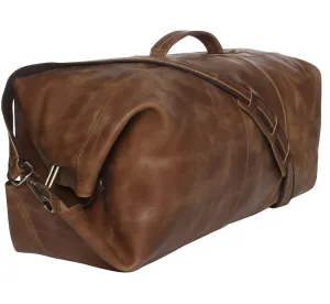 Leather Military Duffle Bag 24"