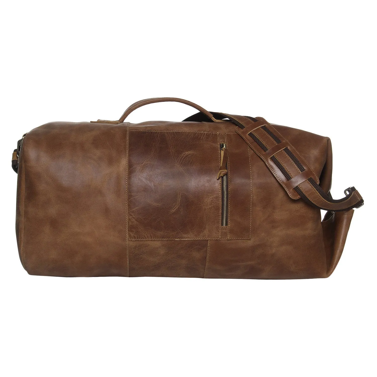 Leather Military Duffle Bag 24"