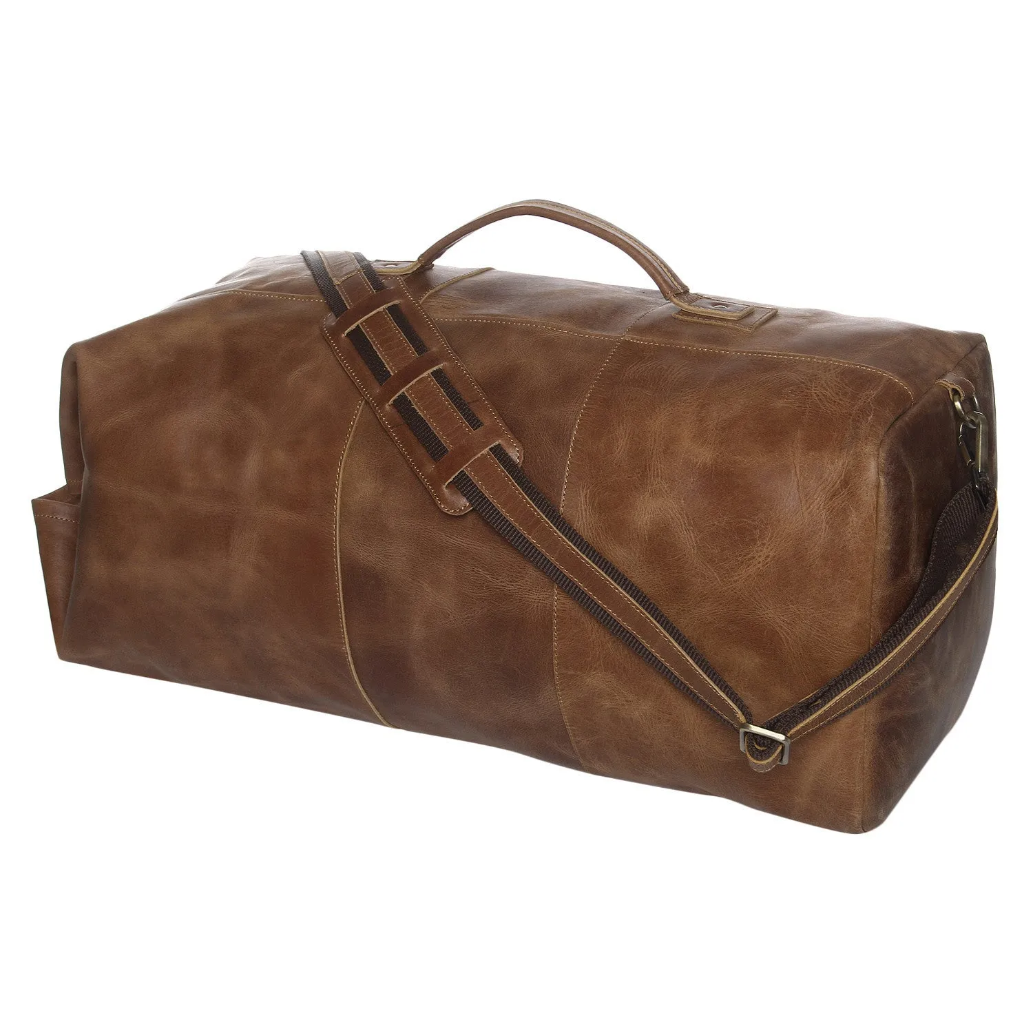 Leather Military Duffle Bag 24"