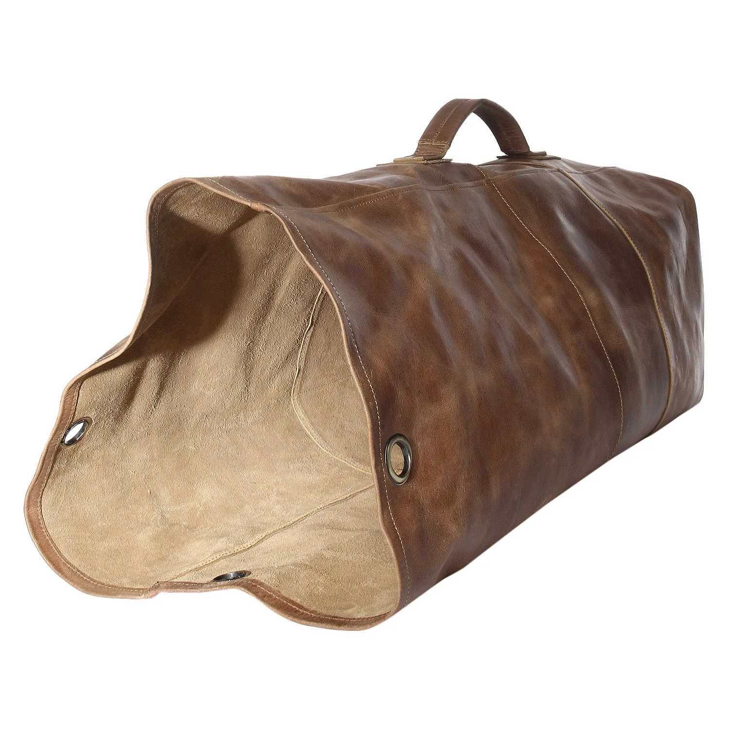 Leather Military Duffle Bag 24"